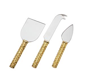 Juego de Cuchillos para Queso con Mango de Madera, Cuchillo con Hoja Dorada, Utensilios de Cocina - Product Image 4
