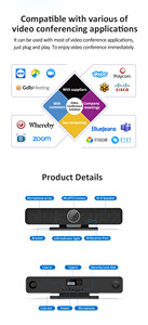 Ai Usb Camera Webcam Zoom Cámara de videoconferencia <span class=keywords><strong>Web</strong></span> Video 4K Cámara de videoconferencia con USB 3M Line - Product Image 6