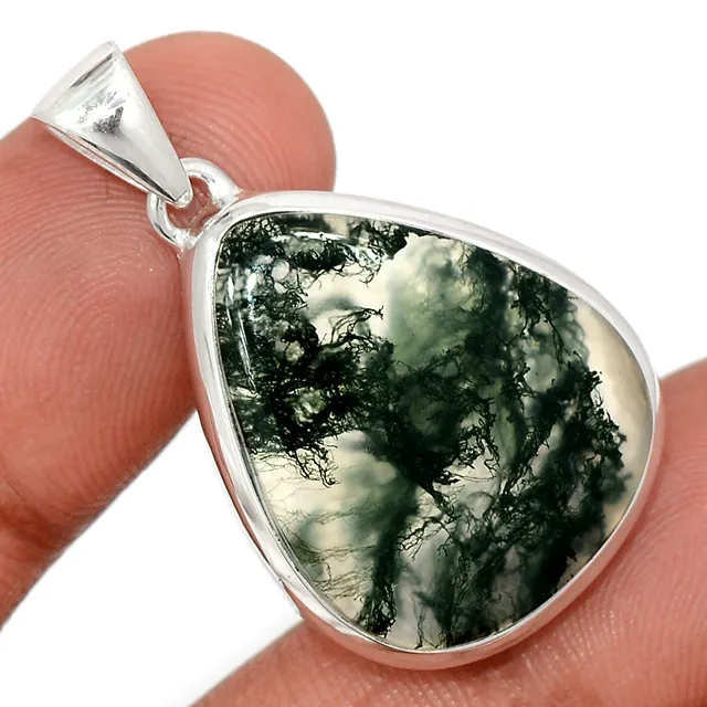 Latest design moss agate jewellery Wholesale agate pendant Vintage jewellery set for women and girls available