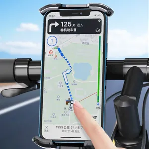 Supporto per telefono da bici supporto per manubrio per <span class=keywords><strong>moto</strong></span> supporto per bici con Clip GPS <span class=keywords><strong>cellulare</strong></span> supporto per Scooter antiurto per iPhone 14,13,12,11 accessori - Product Image 3