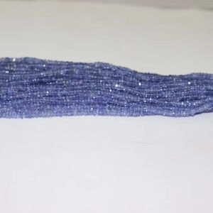 AAA Tanzanite ลูกปัดขนาด3-4มม. 16นิ้วอัญมณีธรรมชาติสีเข้มสำหรับทำเครื่องประดับขายส่งลูกปัด - Product Image 1