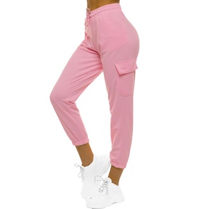 ¡Novedad de 2025! Pantalones para correr de lana de algodón para mujer, pantalones elásticos de 4 vías, estilo frontal plano estampado personalizado para correr - Product Image 2