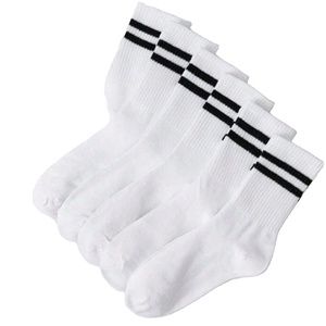 Calcetines Unisex Cómodos y Transpirables con Rayas Blancas, Estilo Deportivo y Universitario, Técnica de Tejido, para Uso Diario - Product Image 5