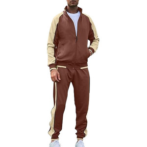 ชุดวอร์มออกกำลังกายคุณภาพสูง พิมพ์โลโก้ได้ ซิปหน้า แฟชั่นทันสมัย ชุดกีฬาผู้ชาย ผ้าฝ้าย กันลม สไตล์สตรีทแวร์ - Product Image 4