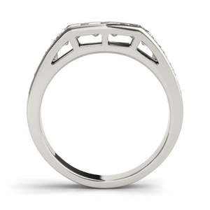 Anillo de Bodas con Corte Princesa de Diamantes, Oro Blanco de 18k con Diamantes de 1.20ct - Product Image 2
