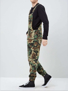Unisex Overalls Jumpsuit Camouflage Denim 100% Cotton Front Flare Pocket Adjustable Breathable Costumes Straight <b>Jeans</b> Dungaree - Product Image 5