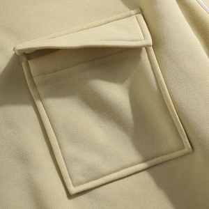 사용자 정의 도매 포켓 남성 무거운 혼합 독특한 14 Oz 까마귀 무거운 면 풀오버 - Product Image 4