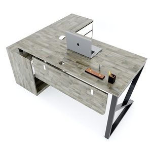 KConcept HBKC020 Executive Desk 160x160 Contemporary Design Assembled Metal Legs Office Furniture <b>Computer</b> <b>Table</b> <b>for</b> Building - Product Image 1