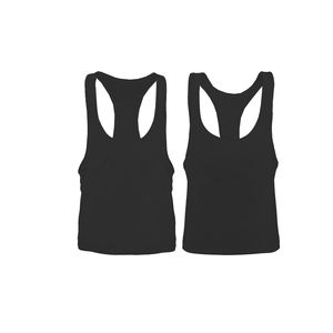 Camiseta sin mangas para hombre, camiseta negra en blanco hecha a medida para hombre, ropa de gimnasio y camiseta sin mangas de algodón para correr - Product Image 1