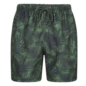 Pantalones Cortos Casuales de Doble Capa para Hombre, 100% Poliéster, Lona, Logotipo Personalizado, Color, Cintura Elástica, Diseño Sólido, Transpirables, de Secado Rápido - Product Image 1