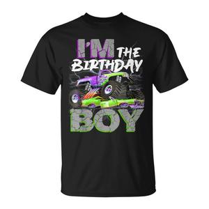 T-shirt per compleanno a tema camion per feste in famiglia, personalizzabile, design promozionale - Product Image 1