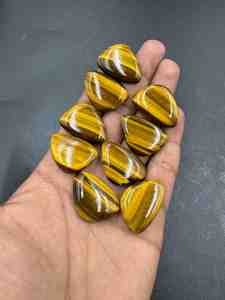Cabujón de ojo de tigre de 25x35mm de alta calidad, piedra preciosa Natural amarilla, forma elegante suave para la fabricación de joyas, gemas sueltas al por mayor - Product Image 2