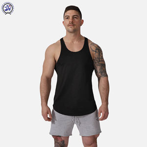 Chaleco deportivo sin mangas de verano de Color sólido, camiseta de entrenamiento de algodón para hombre para boxeo, camiseta sin mangas de punto transpirable, estilo informal - Product Image 6