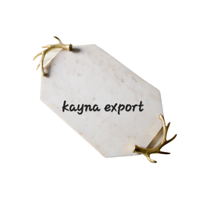 Modern Metal Fancy Decorative Marble Base Tray - Product Image 6