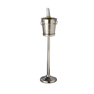Cubo de hielo de vino de acero inoxidable con soporte plegable alto Enfriador de champán portátil para restaurantes y eventos - Product Image 5
