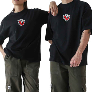 T-shirt à demi-manches en coton lourd personnalisé de luxe pour hommes 100% coton à épaules tombantes Version ample - Product Image 2