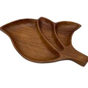 Plateau de service en bois de teck pour la maison cuisine petit déjeuner Restaurant bureau organisateur Table à manger taille personnalisée couleur bois naturel - Product Image 1