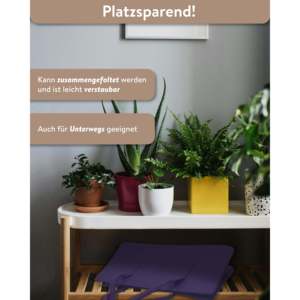 Bolsa de Almacenamiento Portátil de Diseño Moderno Aubergine, Bolsas de Fieltro para Leña y Alimentos, Bolsas Cuadradas de Tela de Algodón y Poliéster para Viajes - Product Image 1