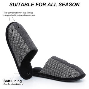 Pantuflas Deportivas de Lana Cálida para Hombre, Al Por Mayor, con Acolchado Suave de Espuma Viscoelástica, 140g de Peso de Tela, Comodidad Interior - Product Image 5