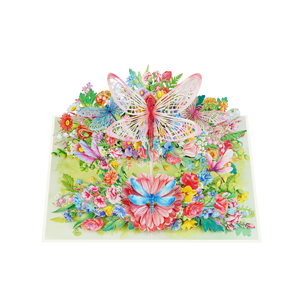 Cartes de vœux florales 3D pop-up libellule pour la vente en gros personnalisée en usine - Product Image 1