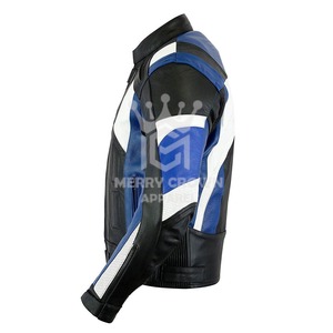 Chaqueta de Cuero Personalizada para Motociclistas, con Cierre Frontal, Bolsillos, Transpirable, Impermeable, para Verano, con Diseño Impreso, Todas las Tallas - Product Image 3