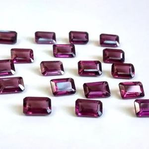 อัญมณีหลวมสำหรับการทำเครื่องประดับ8x10มม. หินโรโดไลต์โกเมนเจียระไนเหลี่ยมเพชรพลอยสีม่วงธรรมชาติจากผู้จำหน่ายขายส่ง - Product Image 4