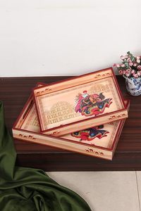 Hecho a mano para bandeja de servicio de resina de madera de mango Acabado natural duradero Demandado superior para entretenimiento moderno o uso diario a la venta - Product Image 2