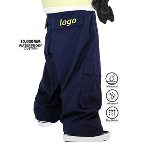 Snow Ski Pants New Waterproof Windproof Breathable Heated Plus Size Detachable Printed -Tex Outdoor Hip-hop Baggy Men - Product Image 4