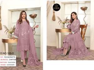 Designer pakistanais Salwar Kameez costume indien porter Georgette séquence broderie main travail robes dames femmes vêtements ethniques - Product Image 5