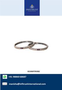 Venta caliente Floral diseño de moda cristal muñeca señora brazaletes venta al por mayor plata oxidada rubí piedra tachonada para el uso diario de oficina - Product Image 2