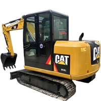 Excavatrice sur chenilles compacte Caterpillar CAT 305.5E2 d'occasion de 5,5 tonnes pour la construction et l'aménagement paysager