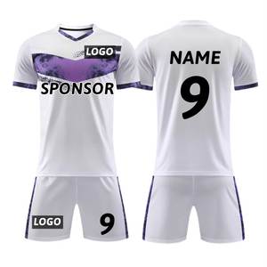 Venta directa de fábrica, conjunto de ropa de fútbol de transferencia de calor para adultos con estampado personalizado, uniformes de camiseta - Product Image 2