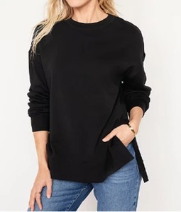 Ropa de gran tamaño para mujer, Túnica teñida, sudadera, Jersey, sudadera de algodón Coreana de manga larga, ropa de calle, sudadera - Product Image 4