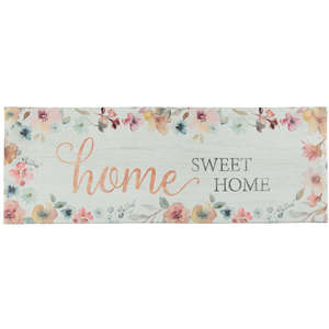 Elegante Tappetino Antifatica in Memory Foam 20 X 55 per Cucina, Motivo Floreale 'Home Sweet Home' - Product Image 1