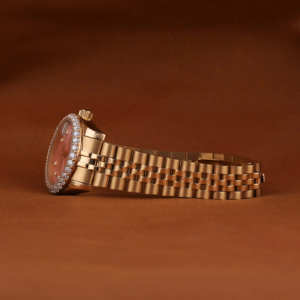 Luxury Gold diamond <b>Watch</b> for Women Pink Dial Iced out Bezel Stainless Steel Jubliee Bracelet Elegant Fashion <b>Watch</b> Wristwatch - Product Image 2