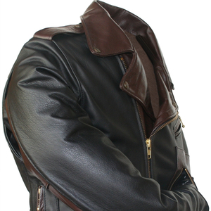 NewJackets 2023 Men's Sheep Skin Leather Jacket Stand Collar Autumn Winter Youth Fashion <b>Quilted</b> Windproof Letter High Street - Product Image 1