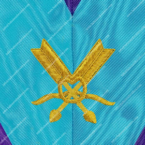 COLLIER D'OFFICIER DE REGALIA MAÇONNIQUE DE MEMPHIS MISRAIM RITE SECRÉTAIRE - Product Image 2