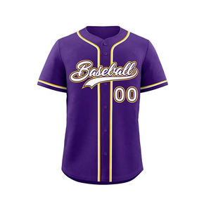 Uniforme de Béisbol Estampado de Fábrica OEM para Verano, Secado Rápido, Ajuste Cómodo, Alto Rendimiento, 100% Poliéster, Logotipo Personalizado - Product Image 1