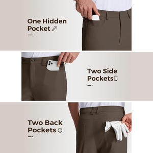 Pantalones de golf para hombre de alto rendimiento OEM etiquetas personalizadas etiquetas Slim Fit material elástico e impresión de logotipo - Product Image 5