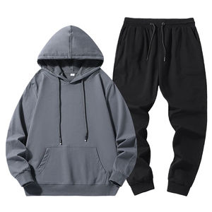 Logo personnalisé Hommes Survêtement Décontracté Écologique 100% Coton Joggers Ensemble 2 Pièces Vêtements pour Hommes - Product Image 1