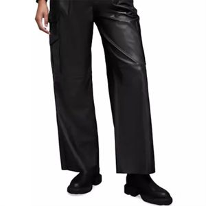 OEM Custom Premium Women's Black Leather Trousers - Skinny <b>Fit</b> and <b>Perfect</b> for Fashion Outfits - Product Image 2