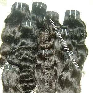 Extensiones de cabello indio virgen humano 100% extensiones de cabello indio virgen crudo ondulado sin procesar - Product Image 1