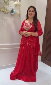 Neeta Création Georgette moderne brodé longueur au sol Lehenga Choli vente en gros OEM vêtements ethniques personnalisés - Product Image 6