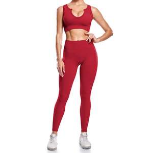 Ropa deportiva de gimnasio para mujer de alta calidad, conjunto de Yoga sin costuras, ropa deportiva transpirable, entrenamiento de cintura alta, opción de talla grande - Product Image 5