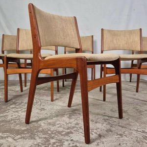 Modern Eco-Friendly Lightweight Dining Chairs with Teak Wood <b>Frame</b> and Wood Upholstery for Villa and Home Use - Product Image 6