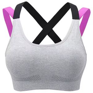 Sujetadores deportivos de talla grande para mujer al por mayor de alta calidad Sujetador deportivo de Yoga a prueba de golpes de alta resistencia con logotipo frontal Sujetador Deportivo Superior - Product Image 1