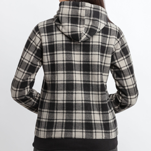 Eco-friendly Casual Streetwear Oversized <b>Drop</b>-Shoulder Breathable Windproof Waterproof Fleece Winter Hooded Women's Solid Front - Product Image 3