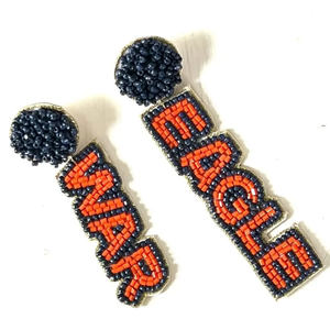 Latest Style GATA Rhinestones Glass Beads Custom Letter <b>Name</b> Dangle with Customized Design <b>Earrings</b> for girls - Product Image 3