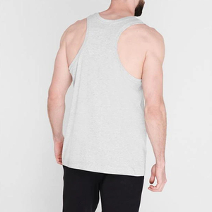 High Quality 2025 Customized Solid <b>Grey</b> Sleeveless Causal New Plain Blank Crew Neck Men's Tank <b>Top</b> <b>Vest</b> OEM ODM Service Design - Product Image 5