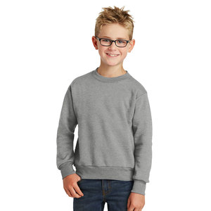 Sweats ras du cou unis pour les jeunes Sweats d'école de base en molleton à col rond pour l'hiver - Product Image 3